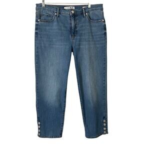 Code Bleu Chelsea Capri Jeans Womens Size 10 Medium Wash Stretch Denim